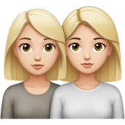 Dos amigas una rubia ojos claro y otra morena pelo corto sticker