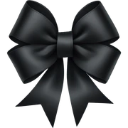 black cute ribbon, bow-knot sticker