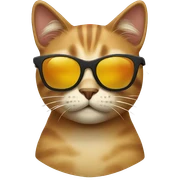Cat with sunglasses sticker