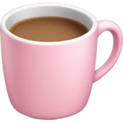 pastel pink coffee cup sticker
