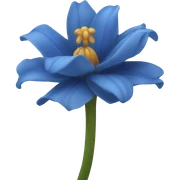 Flor azul sticker