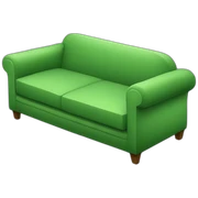 green sofa in isometry sticker