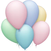 Pale Pastel balloons sticker