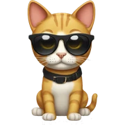 Cat with sunglasses sticker