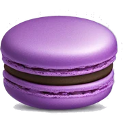 Realistic purple macaron isolated sticker