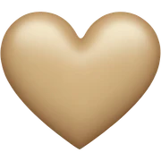 Beige heart  sticker
