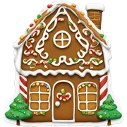 gingerbread house sticker