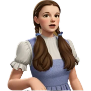 brown haired girl in dress sticker