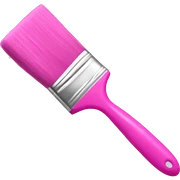 Pink paint brush  sticker