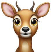 Deer with big eyes sticker