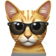 Cat with sunglasses sticker