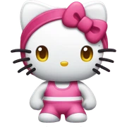 Hello kitty with muscles  sticker