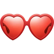 Red heart sunglasses sticker