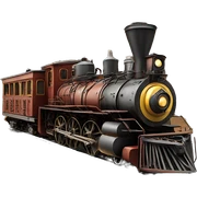 Old western train  sticker