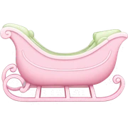 light pink sleigh sticker