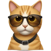 Cat with sunglasses sticker