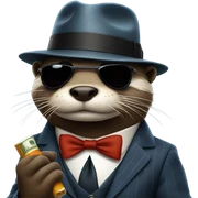 Gangster otter sticker
