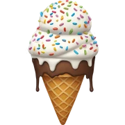ice cream with sprinkles sticker