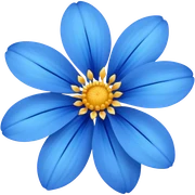 Blue flower 
 sticker