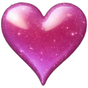 Glitter heart  sticker