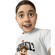 smiling boy in white shirt sticker