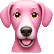 Pink dog sticker