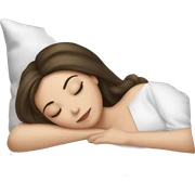 sleeping beauty brunette white girl with a silk pillow sticker