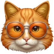 Cat with sunglasses sticker