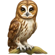 tawny owl full body sticker
