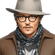 stylish boy in hat sticker