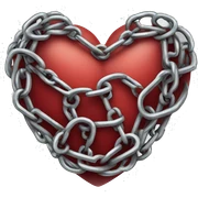 heart wrapped in chains sticker