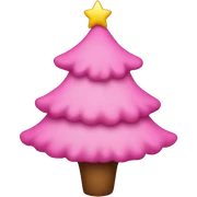 Pink Christmas tree  sticker