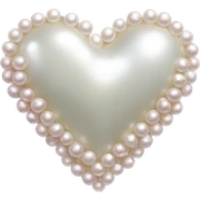 Pearl heart sticker