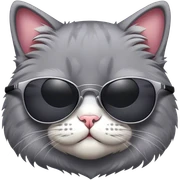 Cat with sunglasses sticker