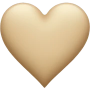 Beige heart sticker