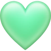 Pastel green heart sticker