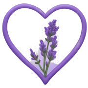 lavender heart sticker