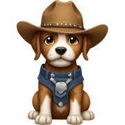 Puppie cowboy sticker