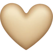 beige heart sticker