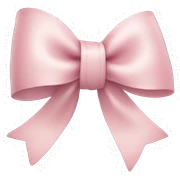 light pink ribbon bow sticker