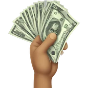 Money in hand sticker