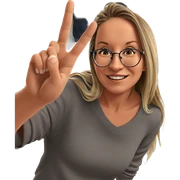 smiling girl with glasses indoors sticker