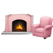 Winter Pink FirePlace sticker