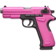 Pink gun sticker