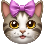Cat with bow sticker