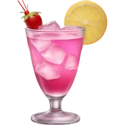 Draw a beautiful pink algol cocktail sticker