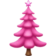 pink Christmas tree sticker