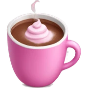 Pink hot chocolate sticker