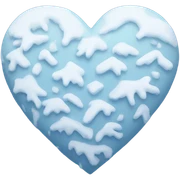 Snowy heart sticker