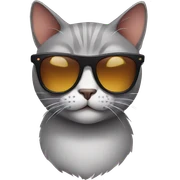 Cat with sunglasses sticker